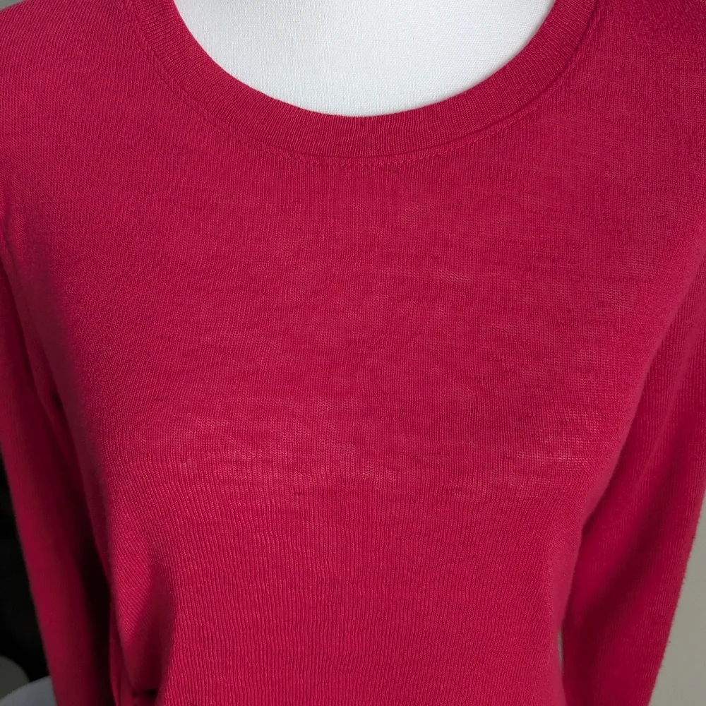 NEW Sanctuary Women's Medium Knotted Side Thin Knit Top Sweater Pink - Picture 2 of 9